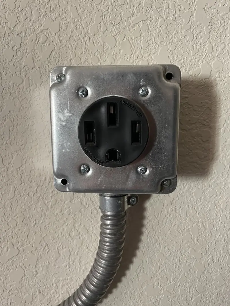 NEMA 14-50 outlet installed for Electrical Panel Upgrade in Dickinson